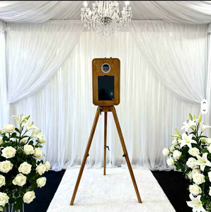 YPT Cabina Fotografica Retrò in Legno per Feste/Matrimoni con Touchscreen da 18,5 Pollici, Wi-Fi, Bluetooth Compatibile con <span class=keywords><strong>iPad</strong></span>/Fotocamera, Smartphone, SLR e Telecomando - Product Image 3