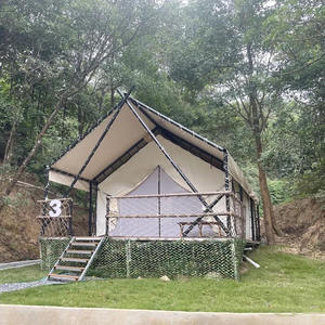 Tienda de Safari Nomad de lujo con marco de acero, tela Oxford de doble capa para exposición al aire libre, características de aislamiento de cubierta de madera - Product Image 2