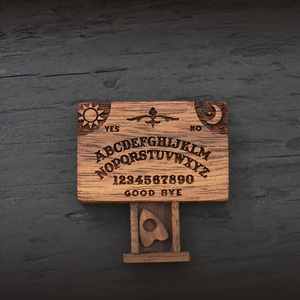 Mini planchette <span class=keywords><strong>Ouija</strong></span> rétro miniature avec tiroir, planchette spirituelle <span class=keywords><strong>en</strong></span> <span class=keywords><strong>bois</strong></span> faite à la main avec planchettes, outils de divination - Product Image 2
