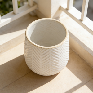 Macetas de Cerámica con Textura, Estilo Nórdico, Duraderas, para Suculentas, Color Blanco, para Hogar, Oficina, Jardín, Balcón - Product Image 3