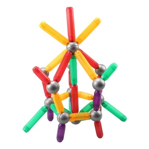 63pcs <span class=keywords><strong>ABS</strong></span> khối từ Xây dựng đồ chơi xây dựng trò chơi với Rod bóng Anime nhân vật và động vật bộ chủ đề - Product Image 5