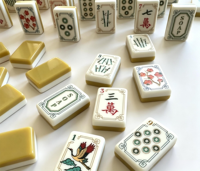 Ensemble de Mahjong Américain de Luxe en Acrylique Haut de Gamme pour 4 Joueurs, Marque Premium, Cadeau, Cartes de Jeu pour Tables de Mahjong