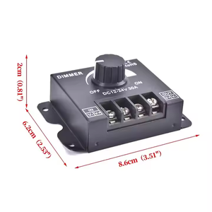 Đen 30A ROTARY <span class=keywords><strong>LED</strong></span> <span class=keywords><strong>Dimmer</strong></span> chuyển đổi DC12-24V công suất cao push button điều khiển cho <span class=keywords><strong>LED</strong></span> Strips - Product Image 2