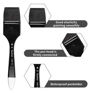 Pinceles Planos <span class=keywords><strong>para</strong></span> Pintura Artística, 4 Estilos, Pelo de Rata Gris Suave Mezclado con Pelo, <span class=keywords><strong>para</strong></span> Acuarela y Óleo - Product Image 2