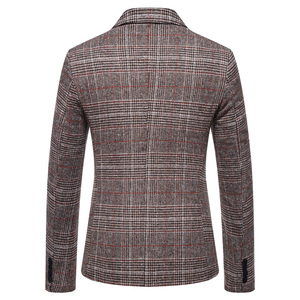 <span class=keywords><strong>Homme</strong></span> Plaid Imprimer <span class=keywords><strong>Blazer</strong></span> Costumes Slim Simple Boutonnage Vestes D'affaires Costume Formel <span class=keywords><strong>Tweed</strong></span> Tissu pour Manteau - Product Image 4
