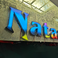 Letrero Luminoso Personalizado de Acrílico Líquido 3D RGB a Todo Color con Logotipo LED para Negocios, Letrero para Exteriores de Tiendas