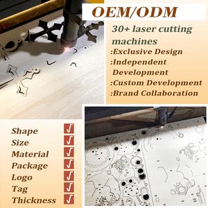 Бесплатный образец от производителя OEM ODM, незавершенные изделия из дерева, поставка лазерных изделий из дерева, услуги по резке и гравировке - Product Image 3