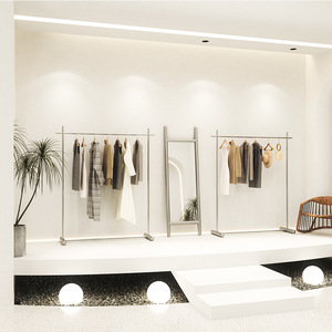 Kainice Giá Trưng Bày Bán Lẻ Quần Áo Theo Yêu Cầu Giá Treo Quần Áo Hạng Nặng Mạ Crôm Giá Treo Quần Áo Tự Do Cho Cửa Hàng Quần Áo - Product Image 6