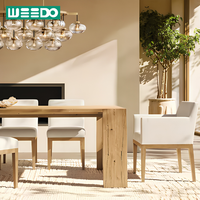Chaise d'appoint moderne cinq étoiles avec structure en chêne, pieds coniques, revêtement en tissu, chaise de salle à manger en bois pour villa, appartement, mobilier de salle à manger