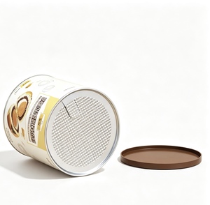 Food Grade <b>Paper</b> Can with Easy Peel Foil Lid, Round Cardboard Packaging Tube for Biscuit, Potato Chips & Snacks - Product Image 1