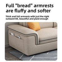 Sofá de Tela con Relleno de Esponja, Moderno y Sencillo, Tecnología Sin Enjuague, en Forma de L, Ajustable, Tamaño Pequeño/Mediano, Modelo Guifei, ¡Gran Venta!