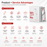 Complément NAD+ 1000mg – Stock US – Commande par bouteille individuelle – Service de dropshipping avec support client