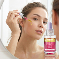 Huile éclaircissante pour la peau à l'acide hyaluronique, marque privée OEM, extrait de myrtille, huile d'argousier, sérum pour le visage 30 ml