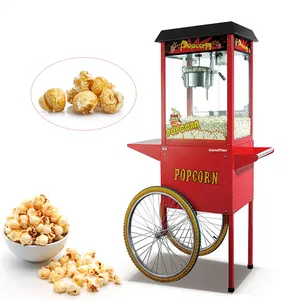 Vente en gros de pop-corn à main personnalisable à cuisson ouverte vitrine de pop-corn automatique Chine machine à caramel entièrement automatique