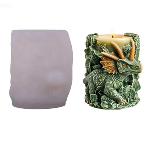 Moule en silicone créatif en forme de Triceratops pour bougie parfumée, artisanat artistique en relief DIY - Product Image 5