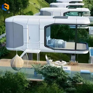 Capsule spatiale préfabriquée personnalisée <span class=keywords><strong>Maison</strong></span> modulaire intelligente futuriste pour <span class=keywords><strong>location</strong></span> de vacances et hôtellerie - Product Image 1
