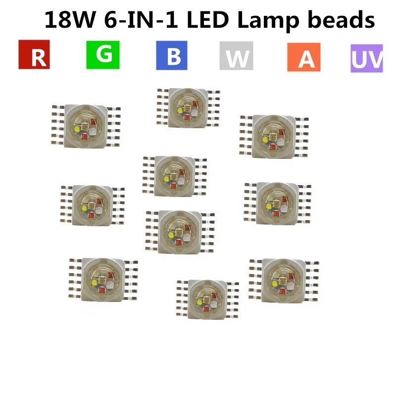 RGB RGBW RGBWW RGBWY RGBWA UV LED COB Chip 3W 4W 5W 6W 8W 9W 10W 12W 15W 18W Colorful for 3 6 9 12 15 18 Watt Stage Light Beads