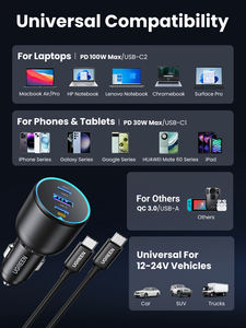 <span class=keywords><strong>Cargador</strong></span> de Coche Rápido UGREEN de 130W USB C con Cable PD para Xiaomi, <span class=keywords><strong>iPhone</strong></span> 17, Samsung Galaxy S25, Laptops, <span class=keywords><strong>Cargador</strong></span> de Coche USB C Rápido QC4 - Product Image 5