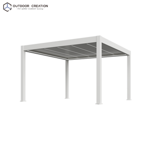 Pergola motorisée à lames orientables en aluminium - Modèle Prestige 4x4 FS, autoportante, protection UV, design bioclimatique pour jardin extérieur - Product Image 2