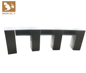 Bomacy Triple Table de manucure moderne Design d'entreprise spécial Mobilier de salon de manucure Table de manucure de luxe léger Vente en gros - Product Image 3