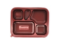 Vente en gros d'usine de boîte à bento jetable de qualité alimentaire boîtes à bento japonaises en plastique PP à emporter 4 compartiments de stockage des aliments