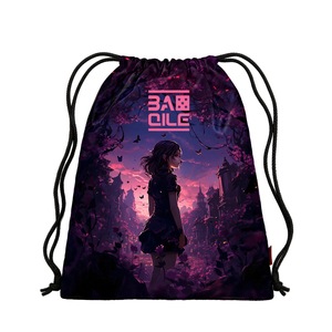 Pink Black Student <b>Backpack</b> School Bag Cartoon Print Bookbag with Zipper Pockets for Daily School Use - Product Image 4