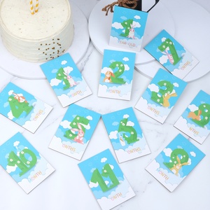 Cartes de développement mensuel pour nouveau-né sur le thème de la <span class=keywords><strong>montagne</strong></span> de buffles Pafu, avec des ballons de fleurs de cactus <span class=keywords><strong>et</strong></span> des buffles, accessoires <span class=keywords><strong>photo</strong></span> pour le placard du bébé - Product Image 5