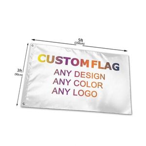 ป้ายโฆษณาภายนอกอาคาร ขนาด 3x5 ฟุต ผ้าโพลีเอสเตอร์ 90x150 ซม. ธงสั่งทำพร้อมโลโก้ พิมพ์ลายตามสั่ง แบบพกพา - Product Image 1