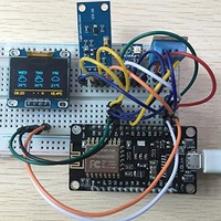 Kit de Estación Meteorológica IoT NodeMCU ESP8266 con Pantalla OLED IIC de 0.96\", DHT11, BMP180, BH1750FVI para Educación, Placas Maker, Acceso WiFi