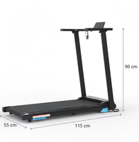 Tapis roulant motorisé pliable multifonction pour usage domestique OEM&JDM, écran LED, vitesse 1-10 km/h, inclinaison manuelle