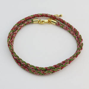 BCL1323 جديد شعبية متعددة الألوان النايلون مضفر حبل حرير حبل حبل الذهب ينتهي قلادة - Product Image 3