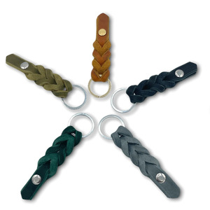 Retro PU leather keychain, personalized woven <b>key</b> <b>ring</b>, <b>bag</b> charm, cross-border creative car keychain - Product Image 2