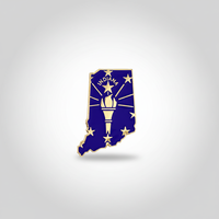 GREPAS GIFTS Épinglette de revers plaquée or, motif drapeau de l'État d'Indiana, 1,25 pouces