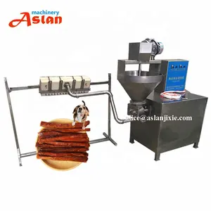 Ligne d'extrusion de friandises en acier inoxydable 304/machines de production de bandes de bœuf pour aliments pour animaux de compagnie