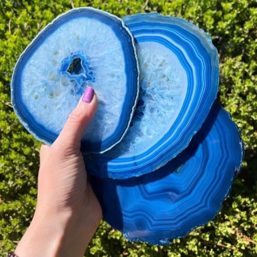 Rodajas de Ágata Azul Aditiva