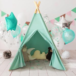 Tente de jeu portable pour enfants, très vendue, intérieure et extérieure, couleur verte, tente tipi pour enfants - Product Image 6