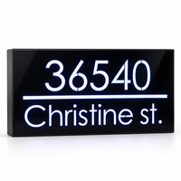 GOZONE signe des panneaux d'adresse verticaux personnalisés en acier inoxydable avec éclairage LED et design étanche pour la maison, l'hôtel, le bureau