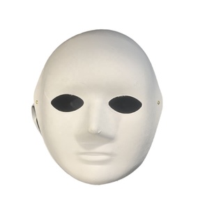 Yuyang DIY Crafts Adulto Blanco Hombre Máscara completa Llanura Mardi Gras Mascarada de plástico grueso Máscaras faciales Cosplay Fiesta de <span class=keywords><strong>Halloween</strong></span> - Product Image 1