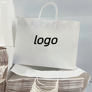 Wholesale White Kraft Paper <strong>Bags</strong> Customised Shoe and Clothing Outer Packaging <strong>Bags</strong> with Your Own Badge - Product Image 4