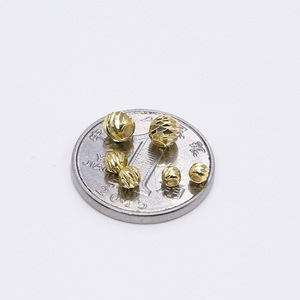 925 스털링 실버 컷 오블리크 마체테 비즈 플래시 라운드 실버 비즈 자동차 꽃 비즈 - Product Image 4
