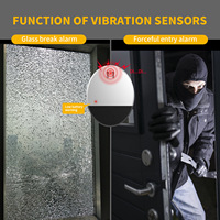 Capteur d'alarme de porte de sécurité domestique antivol alarme personnelle 2022 dB capteur de Vibration de porte de fenêtre sans fil alarme 130