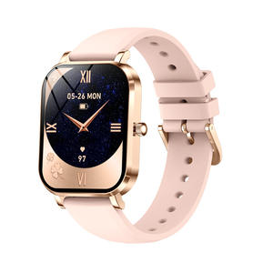 MK90 <span class=keywords><strong>Montre</strong></span> intelligente carrée ultra-mince pour <span class=keywords><strong>femme</strong></span> Boîtier en alliage de 8.8mm <span class=keywords><strong>Bracelet</strong></span> en <span class=keywords><strong>cuir</strong></span> Réponse à l'appel Contrôle de la musique IP68 AI Assistant vocal - Product Image 3