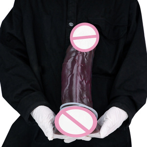 FAAK Dildo <span class=keywords><strong>géant</strong></span> noir de 12 pouces, double couche de silicone, peau douce, cœur rigide, réaliste, pour femmes et hommes, jouets sexuels - Product Image 6