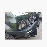 Partie de voiture garde de pare-chocs avant en acier pour Suzuki Jimny tout-terrain 4x4 accessoires pare-chocs avant Bull Bar avec lumière LED pour Suzuki Jimny