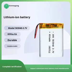 Batería de polímero de litio de estado sólido recargable Xinmengxing 503040 de 600 mAh y 3.7 V en stock del fabricante, azul, otras marcas - Product Image 3
