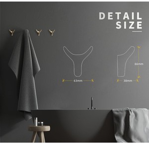 Gancho de claxon de estilo europeo, gancho de aleación de Zinc para puerta de armario de baño, herrajes para muebles - Product Image 2