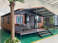 Maison conteneur en acier à panneaux sandwich, moderne, à double aile, extensible et pliable, économique, pour usage extérieur, hôtels et villas