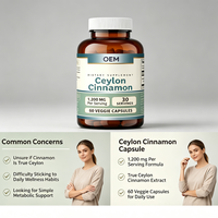 Cannelle de Ceylan 1200 mg par portion, 60 capsules végétales, 30 portions