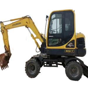 เครื่องขุด R60W-7ล้อฮุนไดแบบใช้แล้วเครื่องยนต์ฮอนด้า6ตันเครื่องจักรก่อสร้างไฮดรอลิกของแท้ - Product Image 1