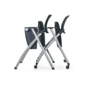折叠式训练室员工塑料办公椅，带扶手